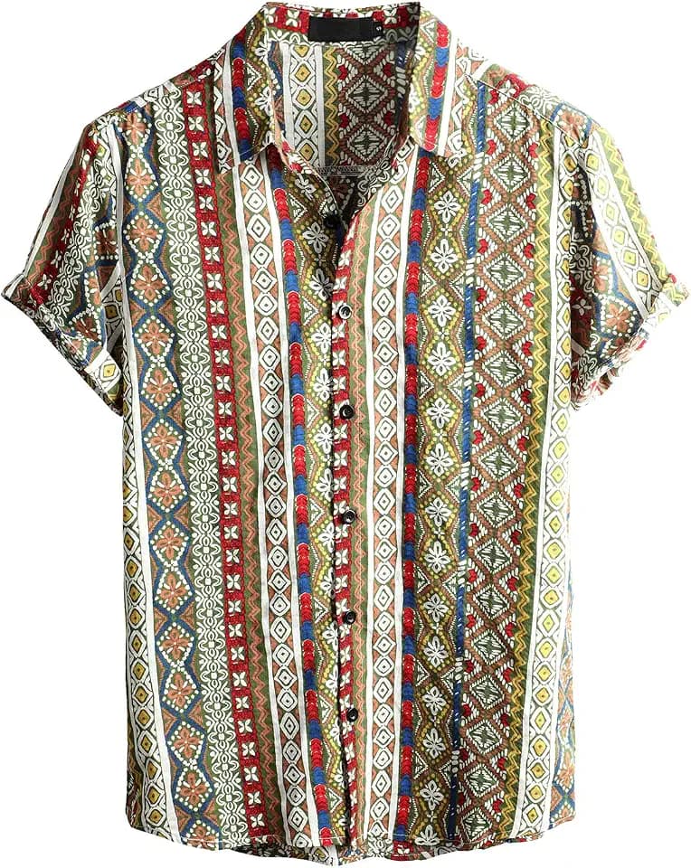 VATPAVE Herren Hawaiian Shirt Hemd