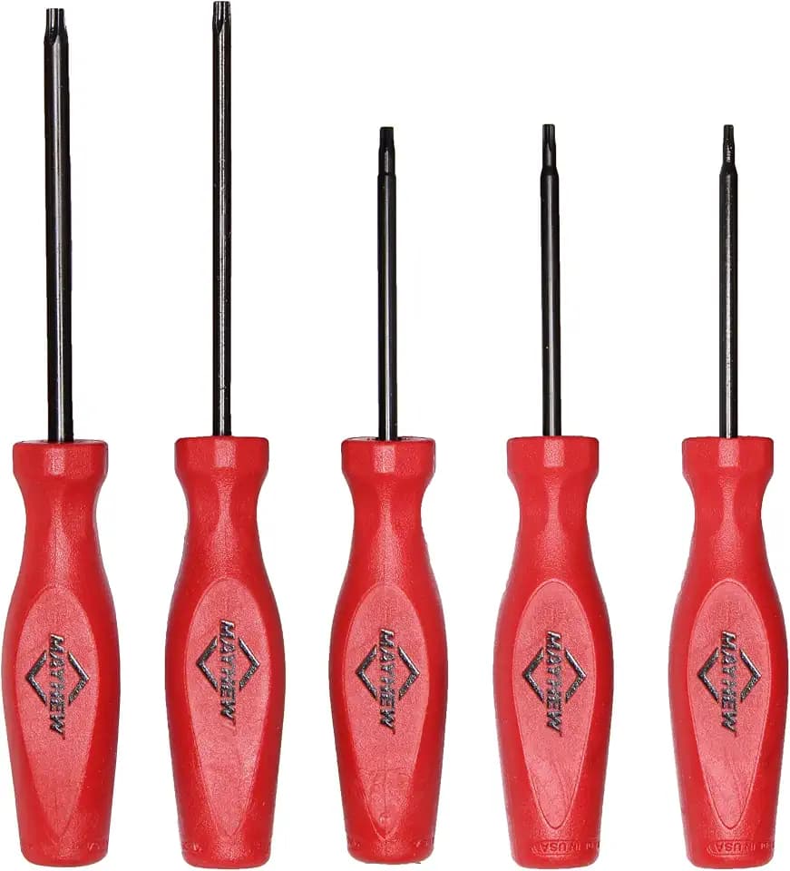 Mayhew Tools 26033C Pro Series Screwdriver Set, 5-Piece Torx Set, Red