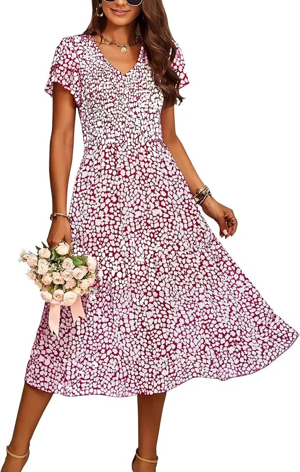 BTFBM Women Casual Summer Dresses Wedding Guest Dress
