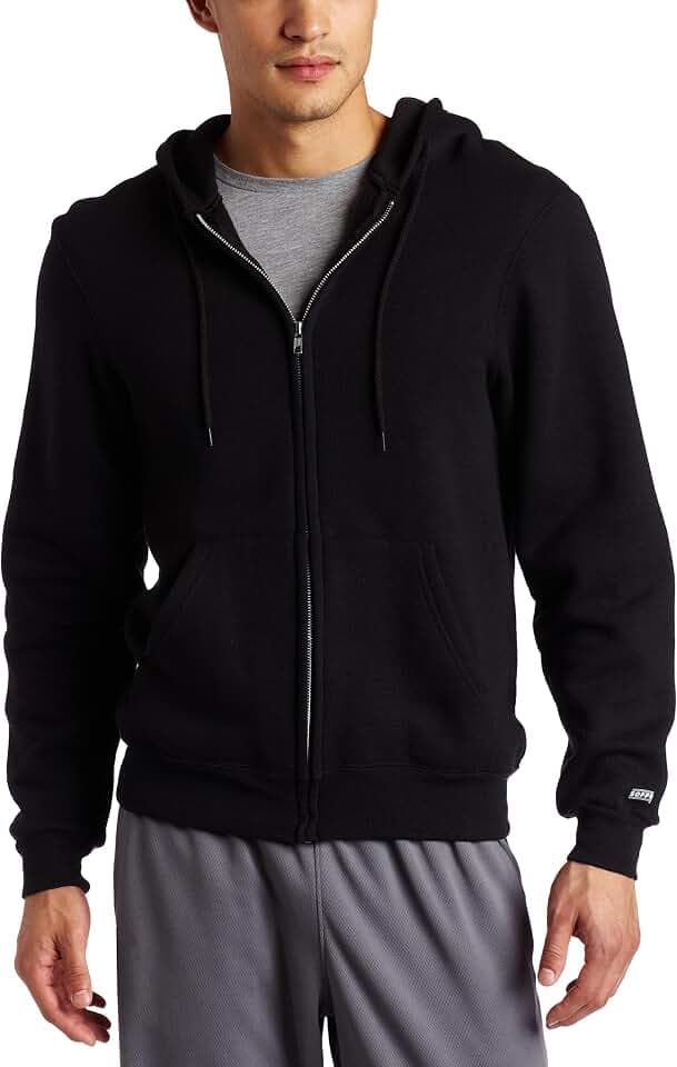Soffe mens Classic Midweight Fleece Zip Hoodie Sweatshirt
