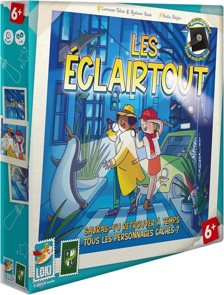Loki Erkunden Sie die Eclairtout – Beobachtungsspiel und Schnelligkeit mit Taschenlampen, versteckten Figuren und nachfolgender Mond – 1 bis 5 Spieler – 6+ – französische Version