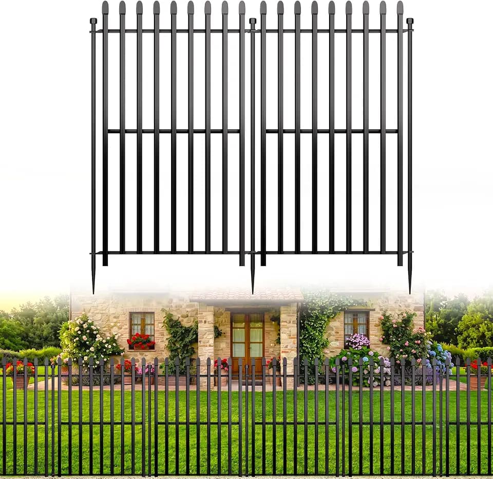 Gartenzaun, Steckzaun für Hunde, 101 cm (H) x 670 cm (L), 10 Paneele