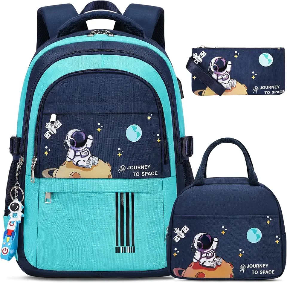 ACESAK Astronaut Backpack for Boys - Boy Backpack Schoolbag with Lunch Bag