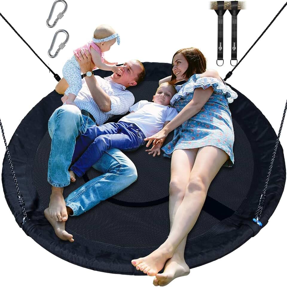 Trekassy 60" Saucer Tree Swing, Large Family Swing for Kids & Adults