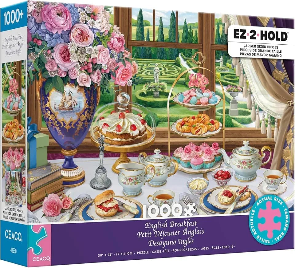 Ceaco - English Breakfast - 1000 Large Piece Jigsaw Puzzle for Adults