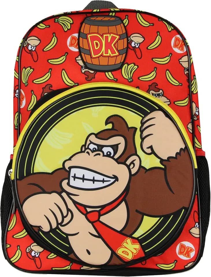 Bioworld Nintendo Donkey Kong Backpack Gone Bananas 16" Video Game Backpack