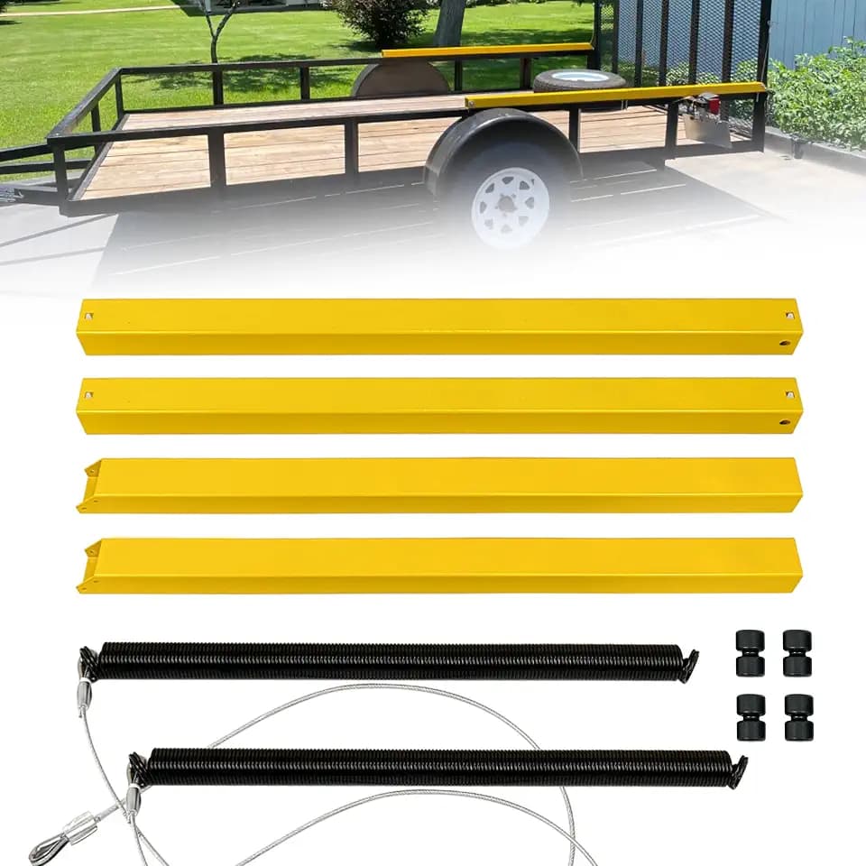 Tailgate Utility Trailer Gate Liftgate Ramp Lift 2 Sided Lift Assist System Fit for Open Utility Trailers Tailgate and Ramp New Upgrades, Yellow