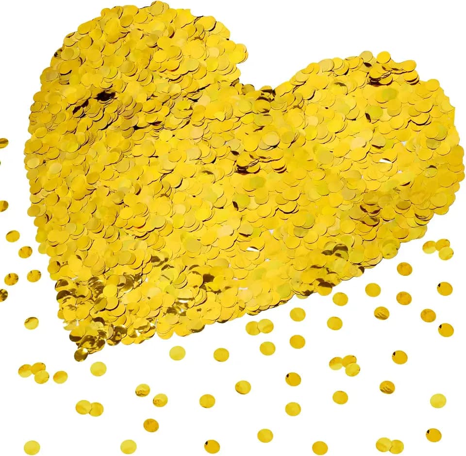 100g Konfetti Gold, 1,5cm Streudeko Punkte Dot