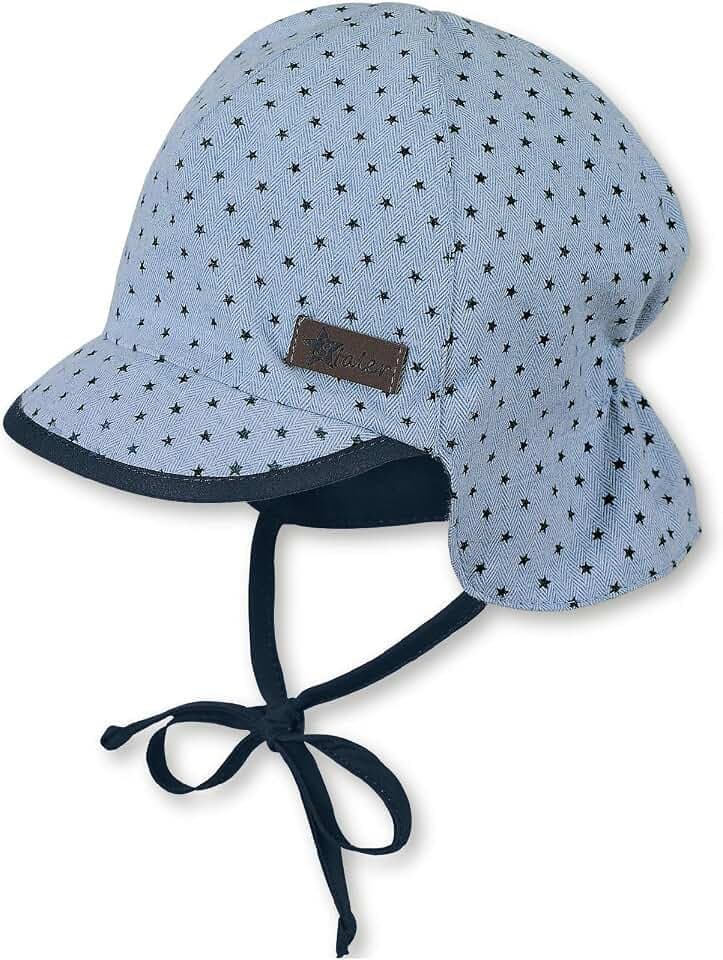 Sterntaler Baby - Jungen Sonnenhut Schirmmütze mit Nackenschutz Sternenmuster