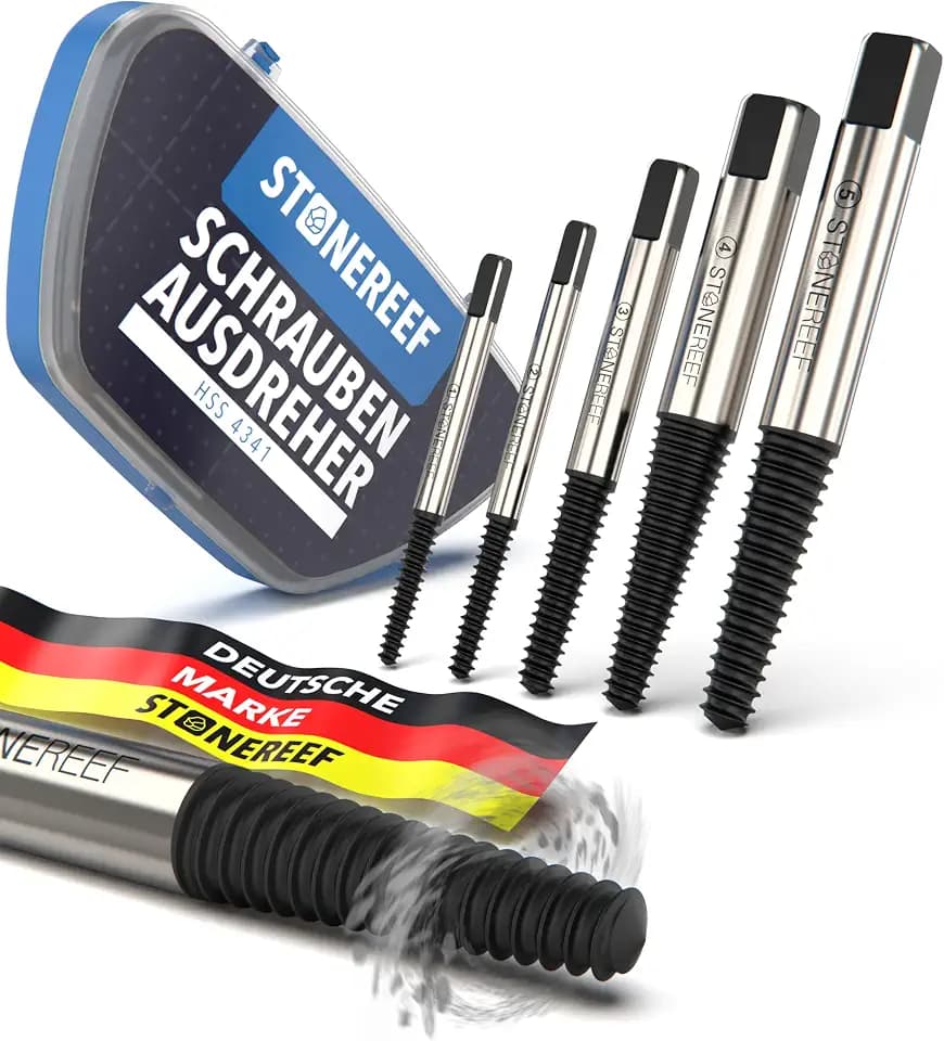 Schraubenausdreher Set 5 tlg M3-M18 Linksausdreher Ausdreher Profi