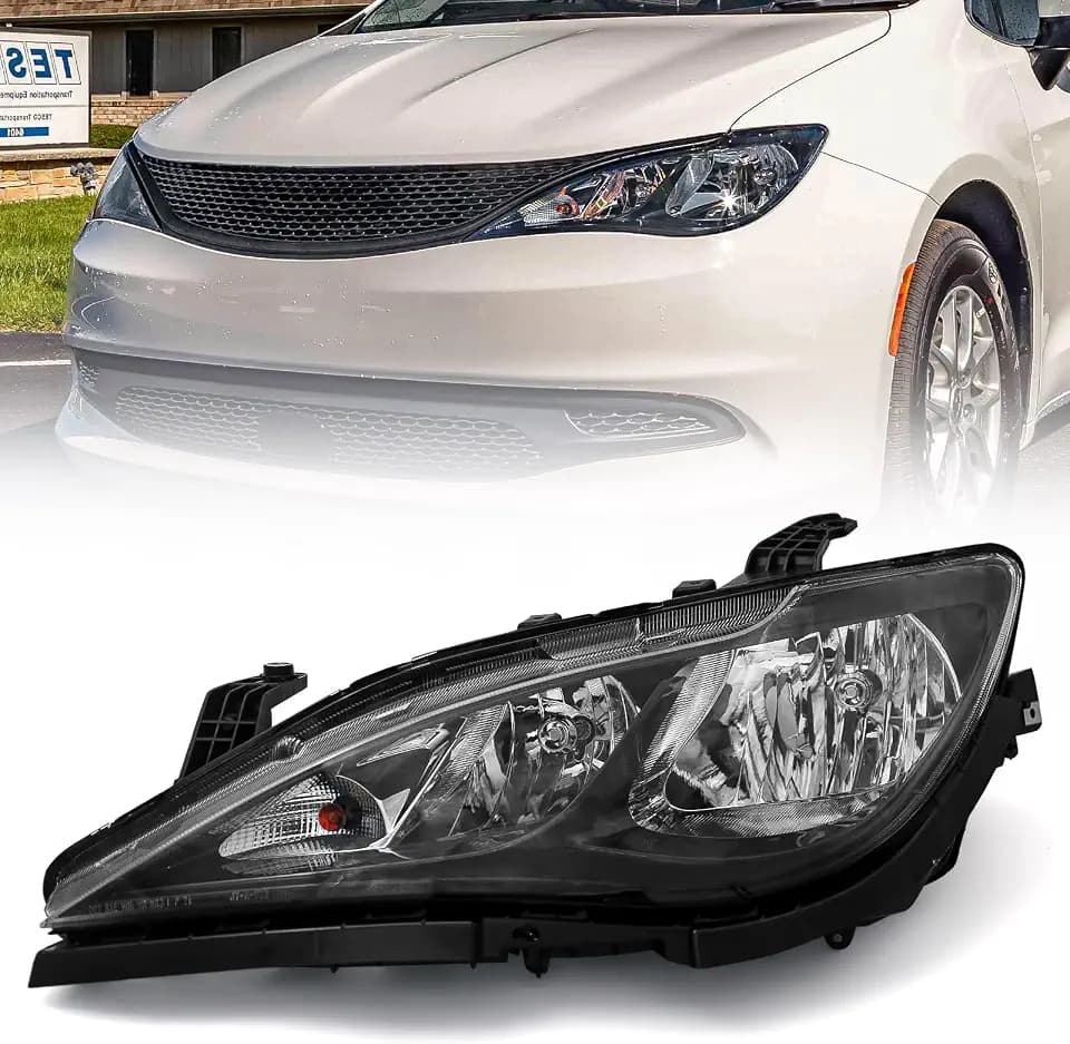 Huray Left Halogen Headlight Assembly Fit for Chrysler Pacifica 2017-2020