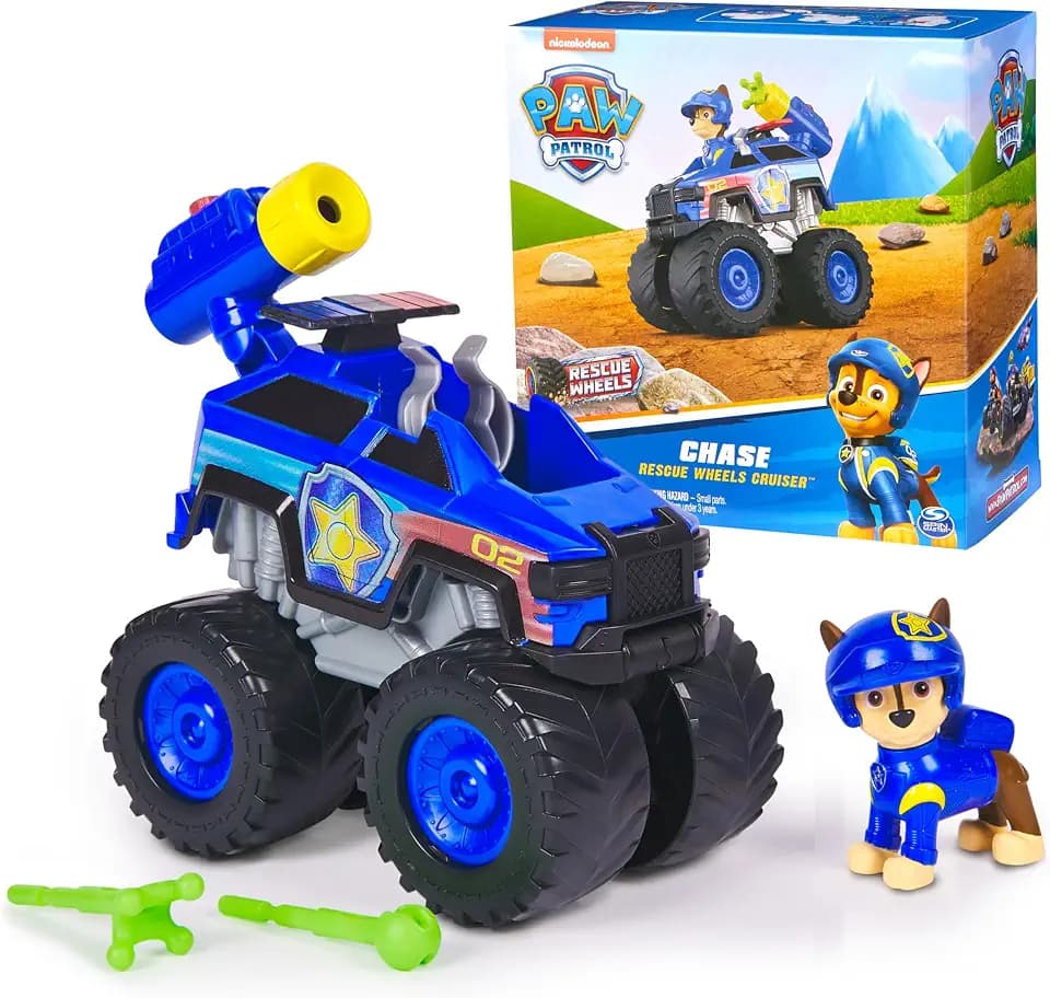 Paw Patrol Rescue Wheels Chase's Cruiser Monster Truck & Action Figure
