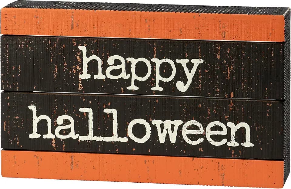 Primitives by Kathy Happy Halloween Slat Box Sign