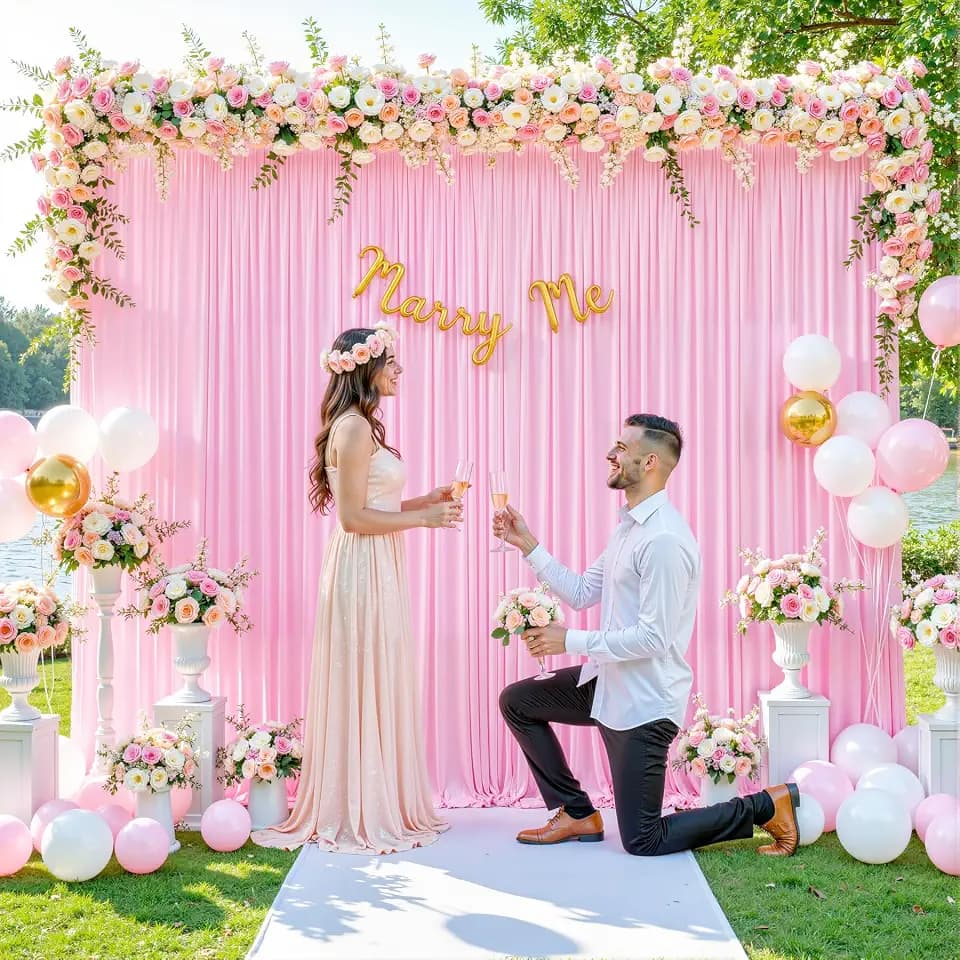 10x10 Pink Backdrop Curtain for Parties Baby Shower Wrinkle Free Pink Photo Curtains Backdrop Drapes Fabric Decoration for Wedding Birthday Party 5ft x 10ft,2 Panels