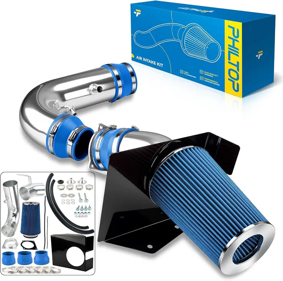 PHILTOP 4" Cold Air Intake Kit Fit for 1998-1999 Lincoln Navigator, Blue
