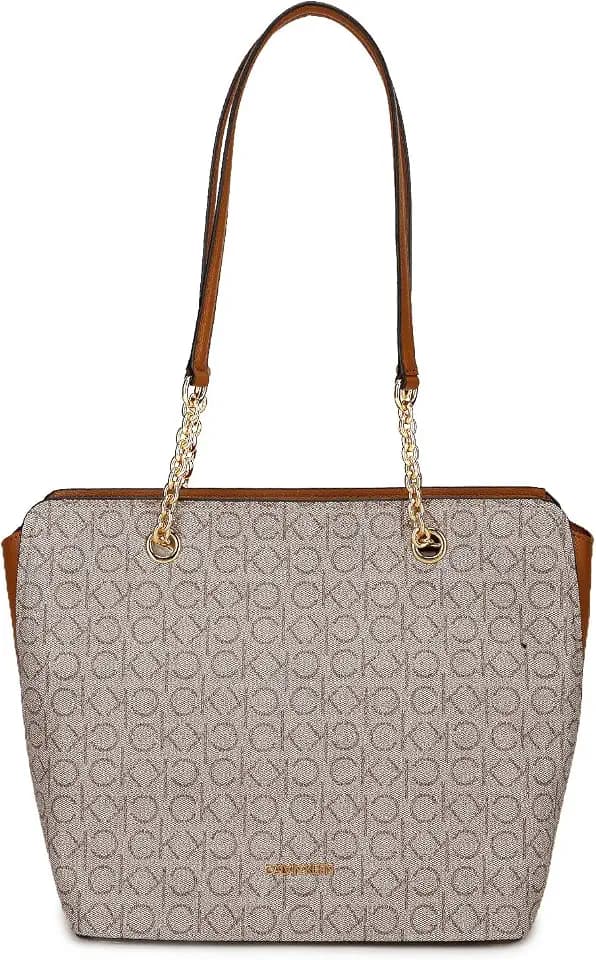 Calvin Klein Women's Hailey Signature Top Zip Chain Tote