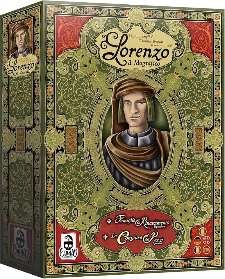 Lorenzo der Prächtige: Deluxe Edition - Cranio Creations - Multilingual - Worker Placement für 2-5 Personen - 12 Jahren