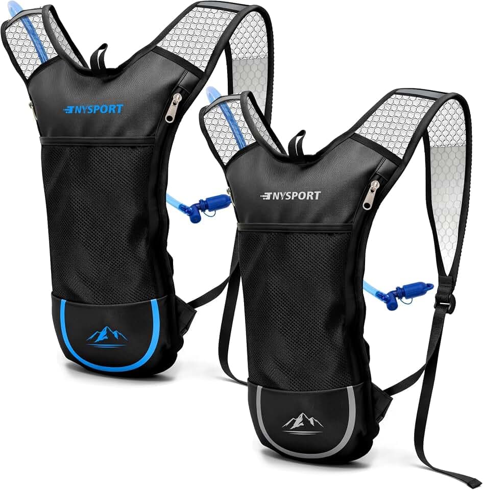 Lightweight 2 Pack Hydration Backpack with 2L Water Bladder for Hiking