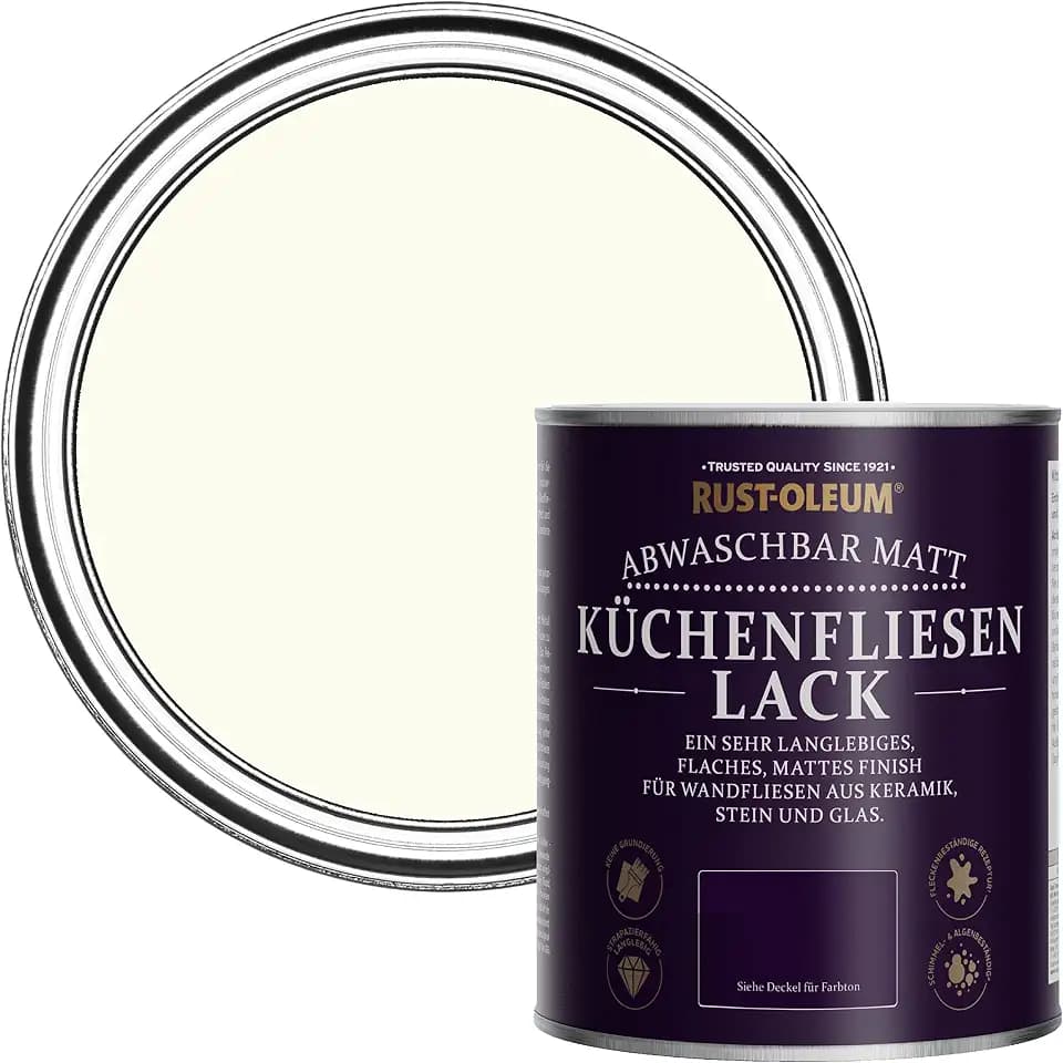 Rust-Oleum abwaschbare Küchenfliesenlack in weiß mit Matt Finish - Antik Weiβ 750ML