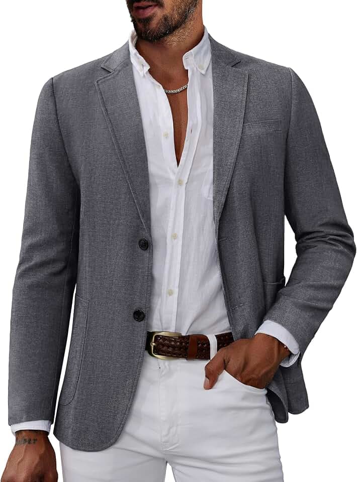 PJ PAUL JONES Herren Sakko Sportlich Regular Fit Freizeit Blazer Modern Freizeit Business Anzugjacke