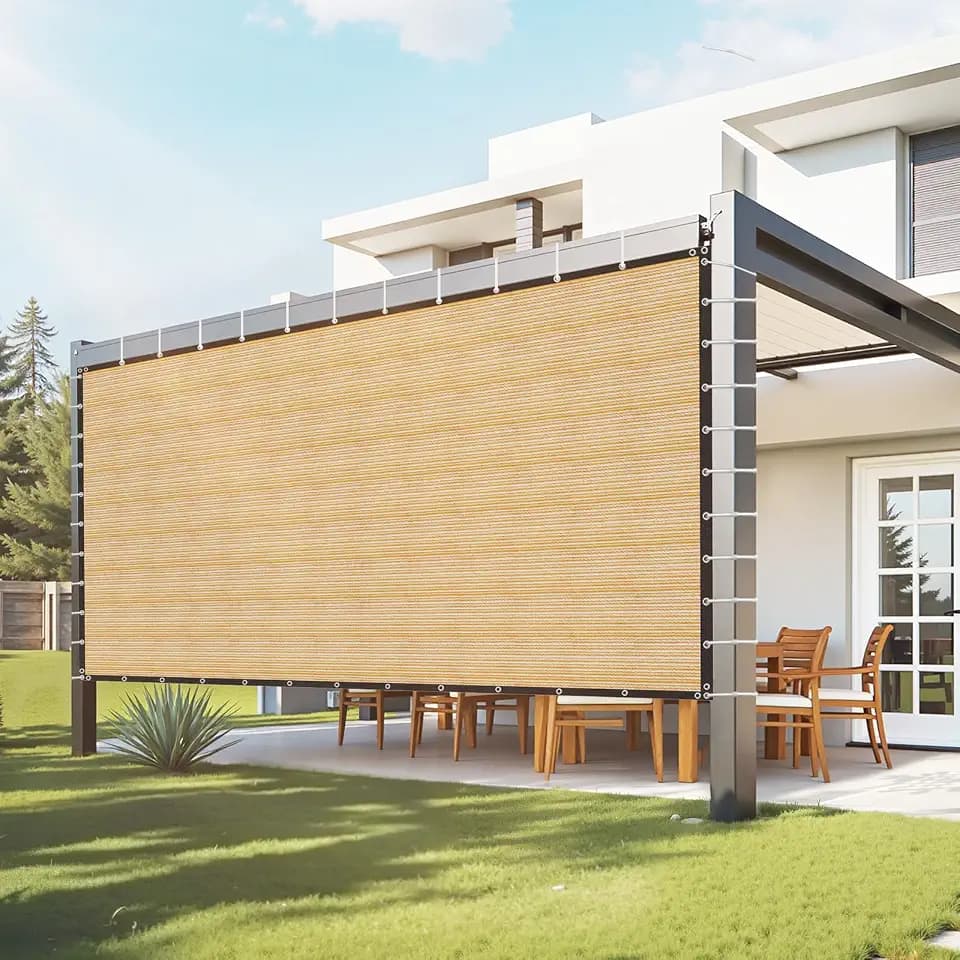 VEVOR 90% Sun Shade Cloth, 12 x 20 ft Pergola Shade Cover with Stainless Steel Grommets, Sun Shades Canopy Privacy Screen with 160 GSM HDPE Material, for Outdoor, Patio, Garden, and Backyard (Beige)