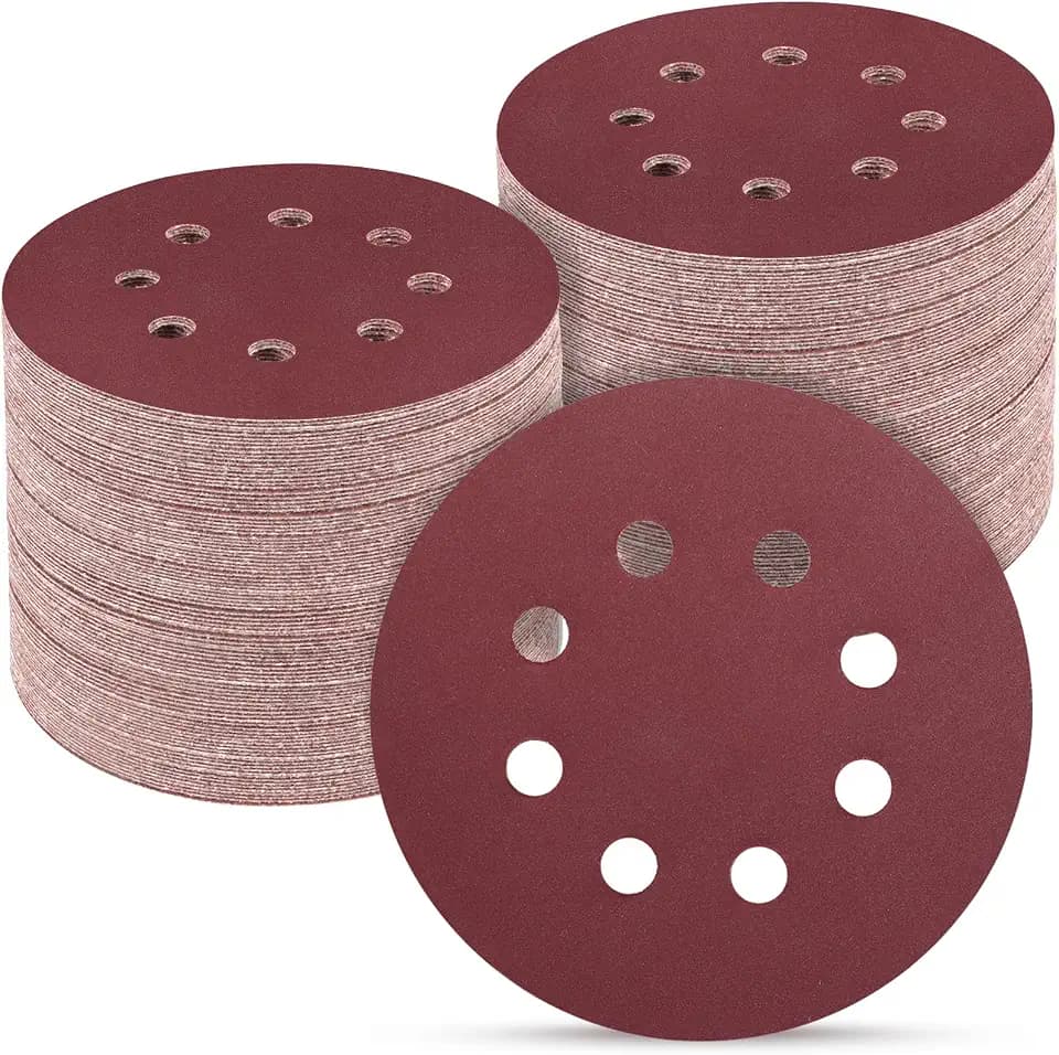 100PCS 5 Inch Sanding Discs 600 Grit Sandpaper for Orbital Sander