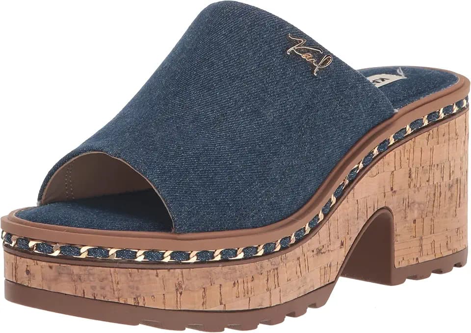 KARL LAGERFELD womens Carita Wedge Sandal Platform