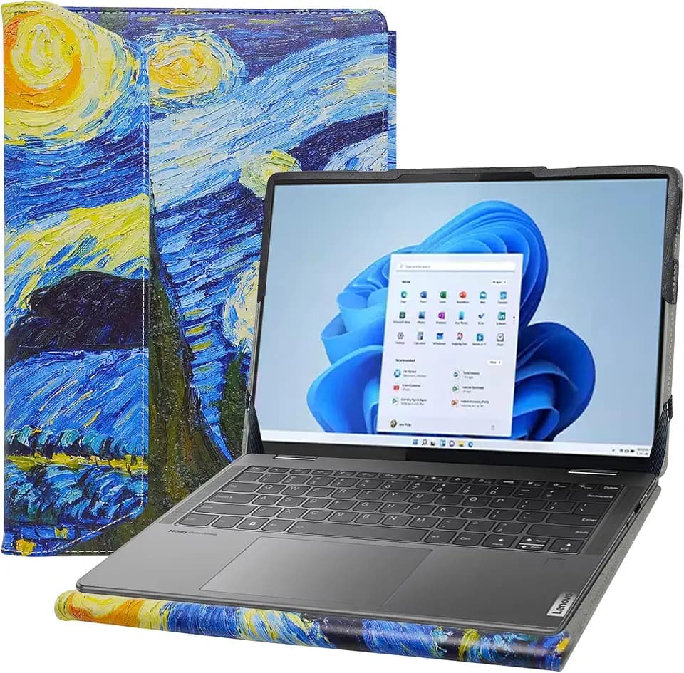 Protective Case for HP ProBook 440 G11/ProBook 445 G11/ZBook Firefly 14 G11/EliteBook 840 G11/EliteBook 640 G11 & Case for Lenovo Yoga 7i 2-in-1 Gen 9 14/ThinkPad T14 Gen 5 14" Laptop,Starry