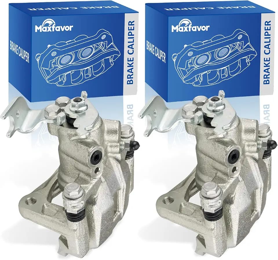 Maxfavor 19B3359 19B3358 Rear Pair Disc Brake Calipers Assembly w/Bracket