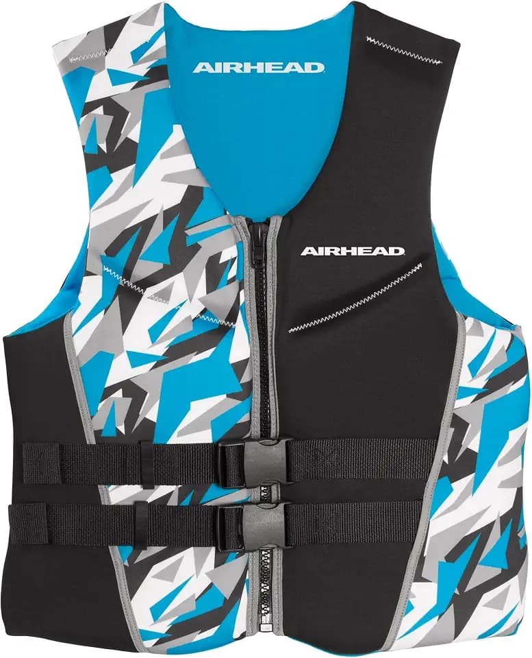 Airhead CAMO Cool Kwik-Dry Neolite Flex Life Jacket for Adults - USCG Approved Life Vest for Women & Men, Lightweight Flexible Watersports Vest for Boating, Wakeboarding, Kayaking & Jet Skiing