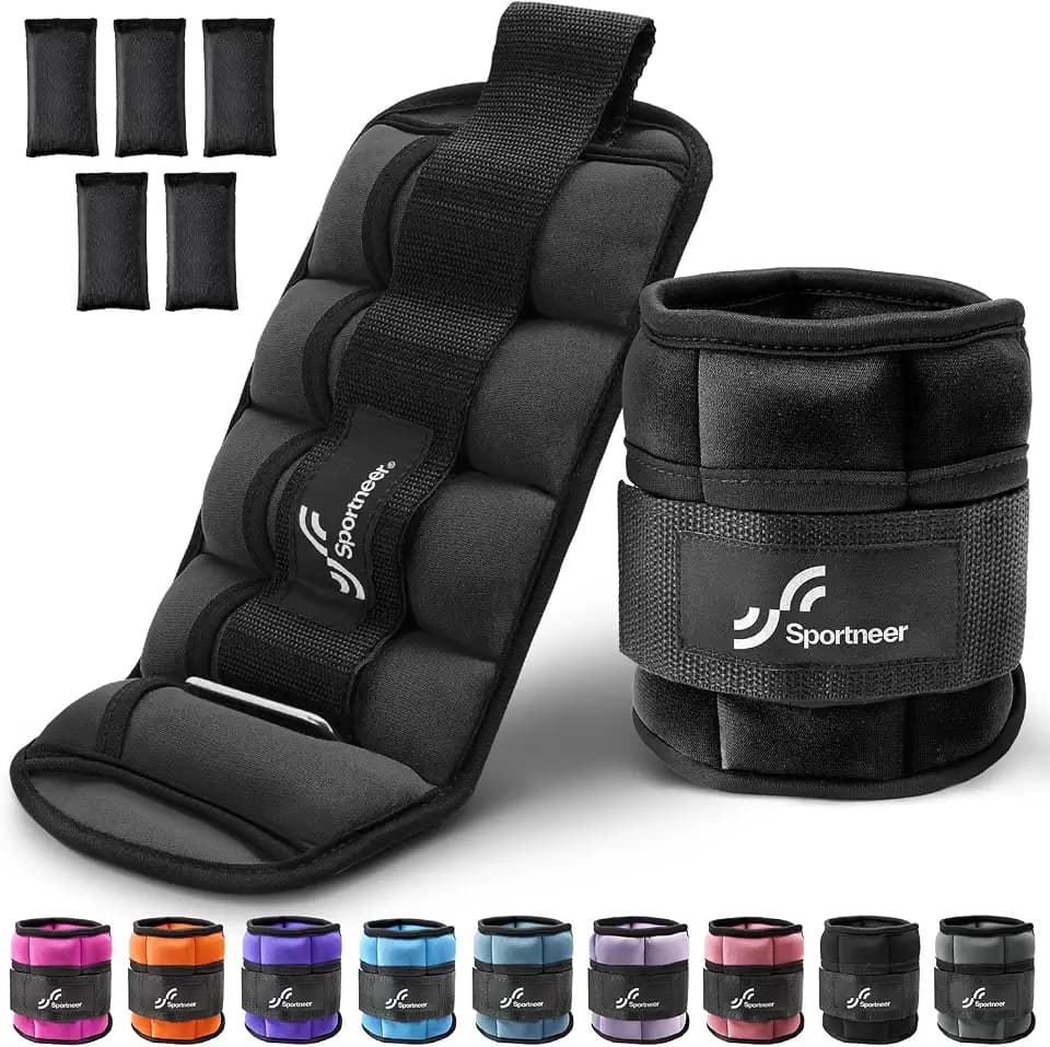 Sportneer Gewichtsmanschetten, Verstellbares Fußgelenkgewichte Set, Fuß