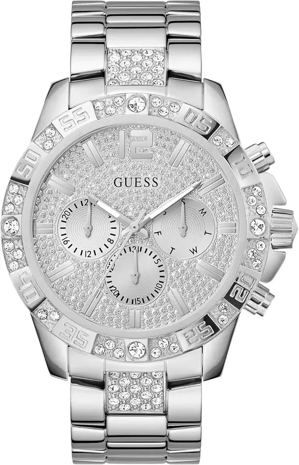 GUESS Silver-Tone Chronograph Watch