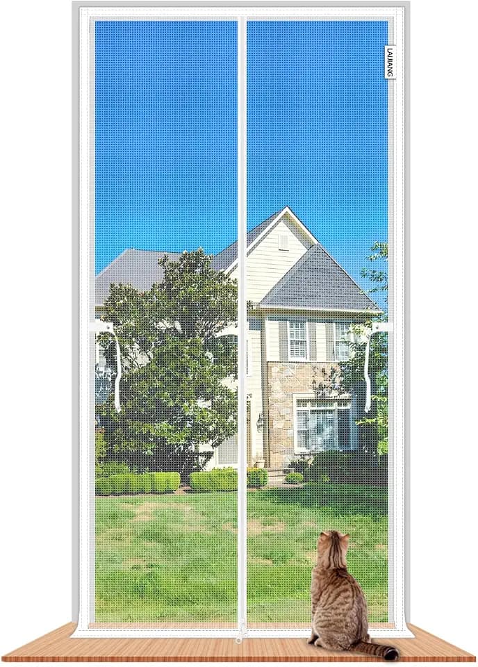 Katzennetz Tür 90x210cm, Fluchtsicher mit Doppelreißverschluss