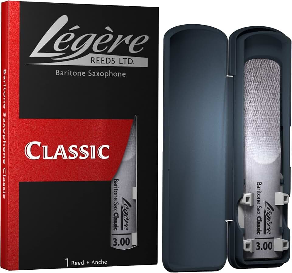 Légère Reeds - Baritonsaxophonblatt, Classic, Blattstärke 3.00 (BS3.00) - Hochwertiges synthetisches Holzblasrohr