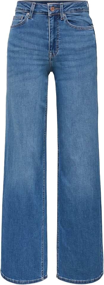 ONLY Female Jeans mit weitem Bein ONLMADISON Hohe Taille Weiter Beinschnitt Jeans