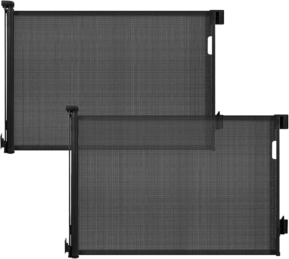Sekey Treppenschutzgitter Ausziehbar 2er-Pack 0-150 cm, Höhe 97 cm,Treppenschutzgitter ohne Bohren, Absperrgitter Baby für Tür, Treppe, Haustier