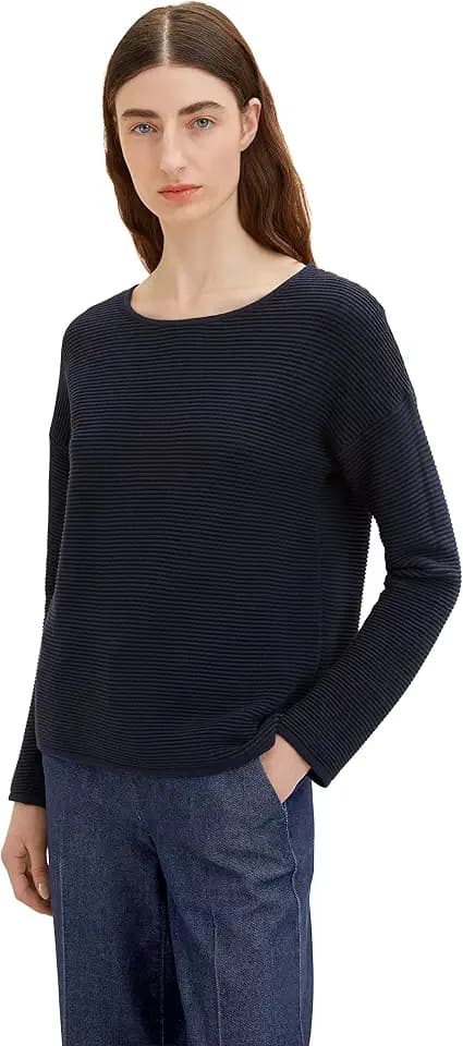 TOM TAILOR Damen Sweater mit Struktur
