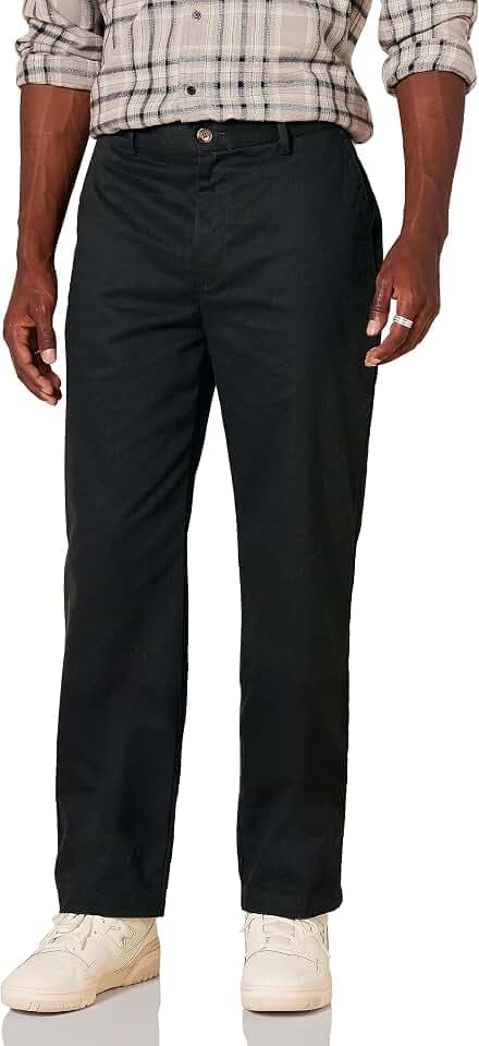 Amazon Essentials Herren Classic Fit Knitterfreie Flatfront-Chino Stoffhose