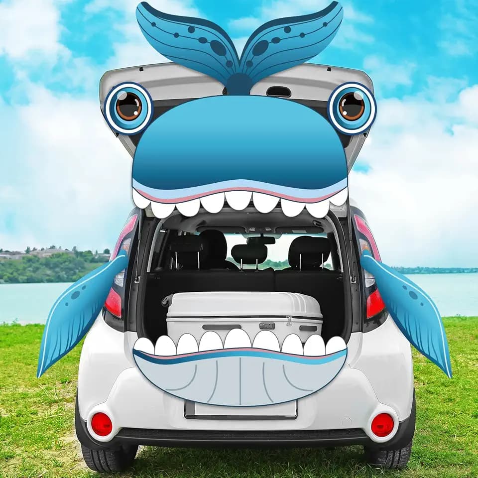 Seajan 7 Pcs Whale Trunk or Treat Car Decorations Jonah Bible Cutouts