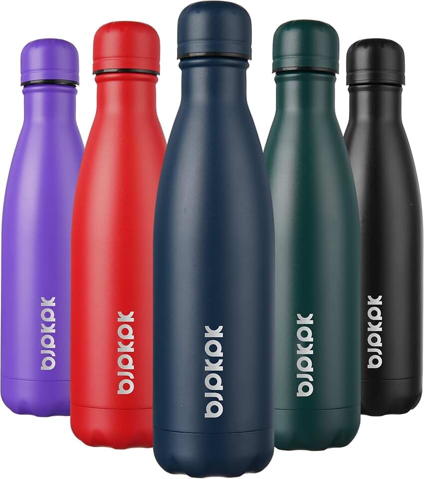 BJPKPK 17 oz Insulated Water Bottle, Stainless Steel Flask, Leak Proof