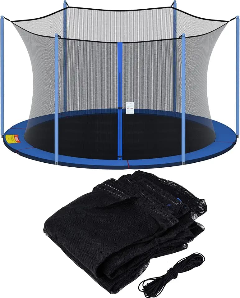 SPORTYOUTH Replacement Trampoline Net Fit Round Trampoline Straight Pole