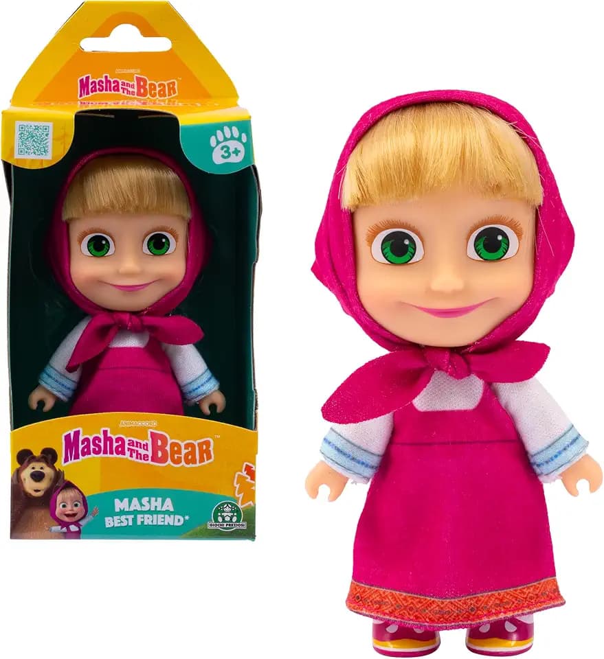 Masha & Michka, Puppe, 12 cm, zum Sammeln, Modell Sommeroutfit, Spielzeug für Kinder ab 3 Jahren, GIOCHI PREZIOSI, MHA001