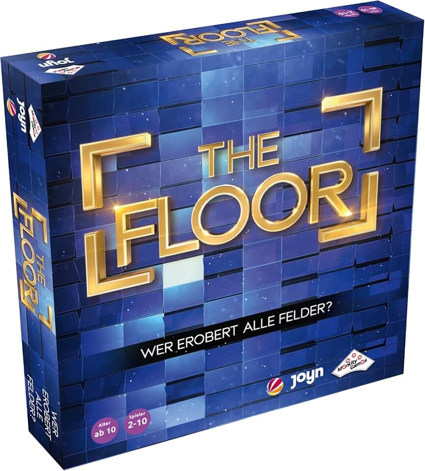 TOMY The Floor Brettspiel (Deutsche), Offizielles TV-Show-Spiel, Spannende Quiz-Duelle, Zeitdruck-App, 2-10 Spieler, Familienspiel für Kinder und Erwachsene, Ab 10 Jahren, Lustiges Abenteuer