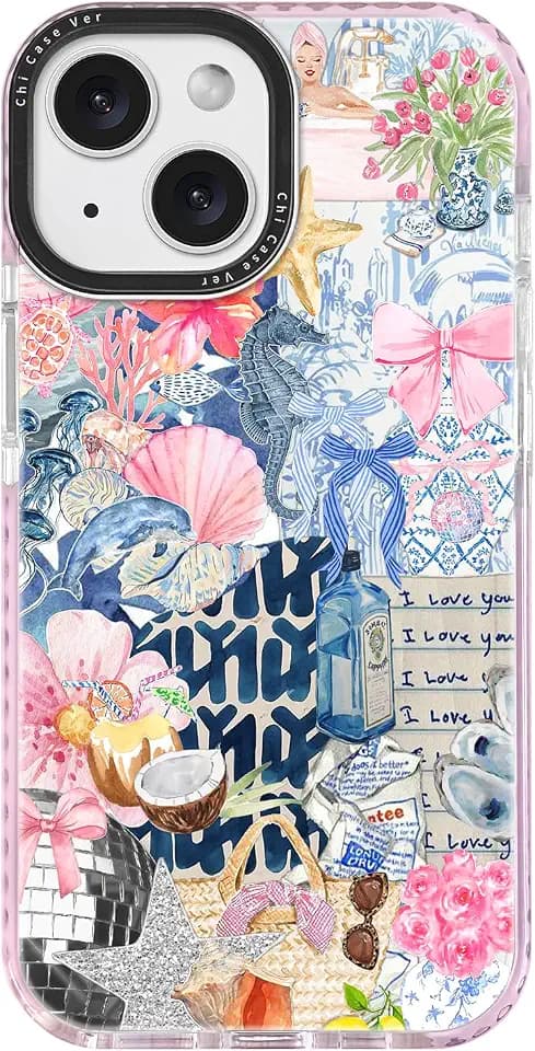 for iPhone 15 Case Compatible with MagSafe Romantic Coastal Y2K