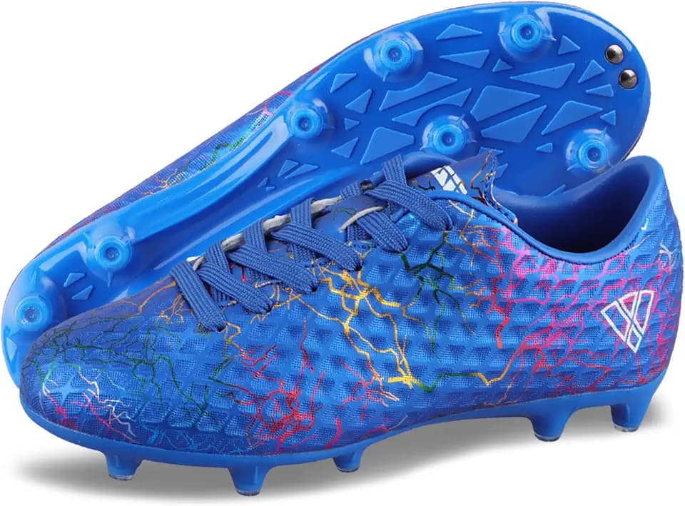 Vizari Zodiac Firm Ground Soccer Cleats Boys Girls | Lightweight Youth Football Shoes | Durable Molded TPU Outsole | Superior Traction on Grass & Turf | Comfortable Cushioned Insoles