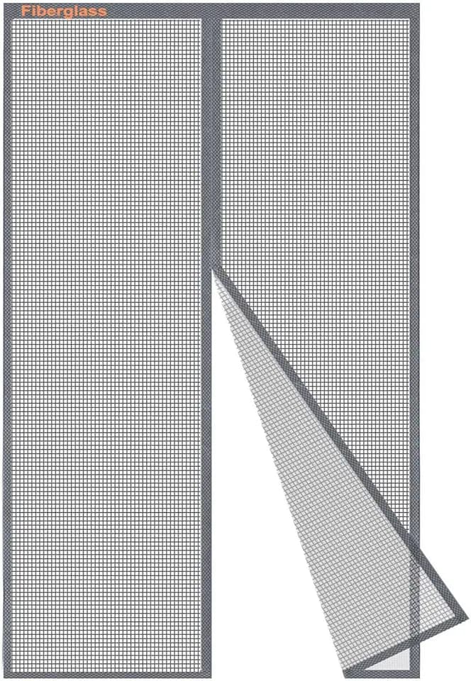 Risareyi Fliegengitter Balkontür Magnet aus Fiberglas 80x225cm, Grau