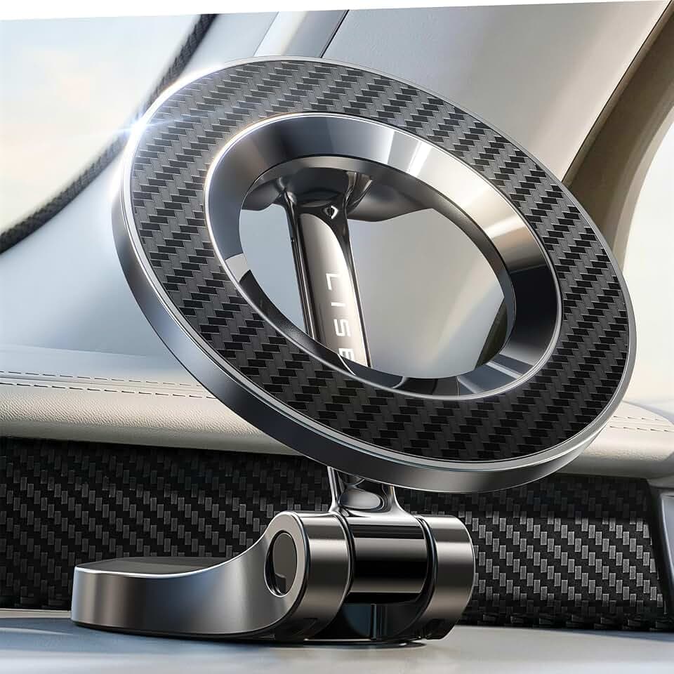 LISEN for MagSafe Car Mount, Magnetic Phone Holder for iPhone, Carbon Fiber