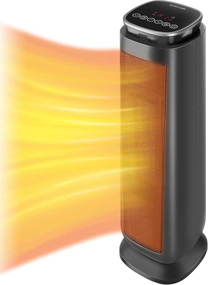 Midea Heizlüfter Energiesparend Leise, Keramik-Heizlüfter 2000W mit ECO Modus& Überhitzungsschutz, 70°Oszillation,8H Timer,Elektro-Heizung mit 3 Heizstufen für Wohnzimmer,Büro