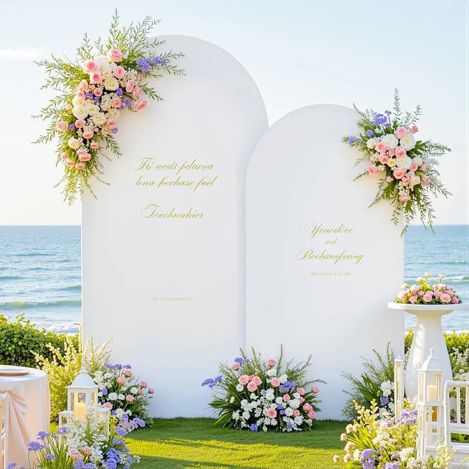 White Arch Backdrop Cover Set of 2 Birthday Party Arch Covers 7.2 and 6ft Wedding Arch Cover Stretchy Backdrop Bridal Baby Shower Birthday Arch Covers Spandex