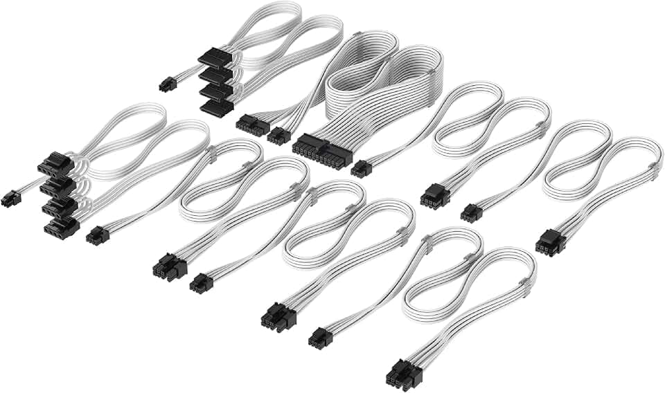 CORSAIR Elite Premium Pro-Kit Typ 4-Netzteilkabeln – Weiß
